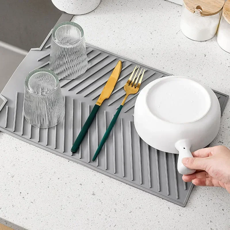 Silicone Dish Draining Mat, Po - Silicone Tap Washer review and price