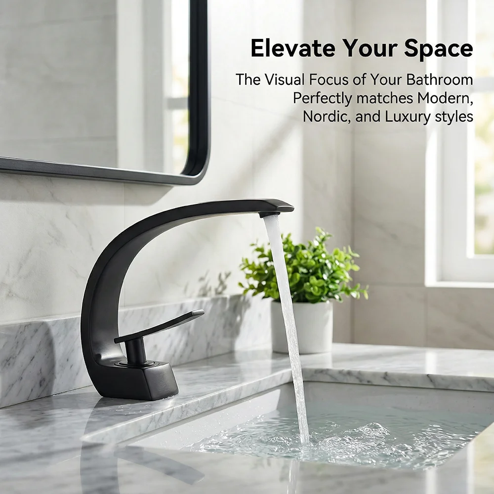 Matte Black Bathroom Faucet, A - Silicone Tap Washer review and price