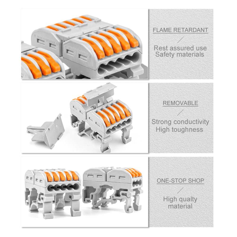 DIN Rail Fast Wire Cable Conne - Push Fit Connector review and price