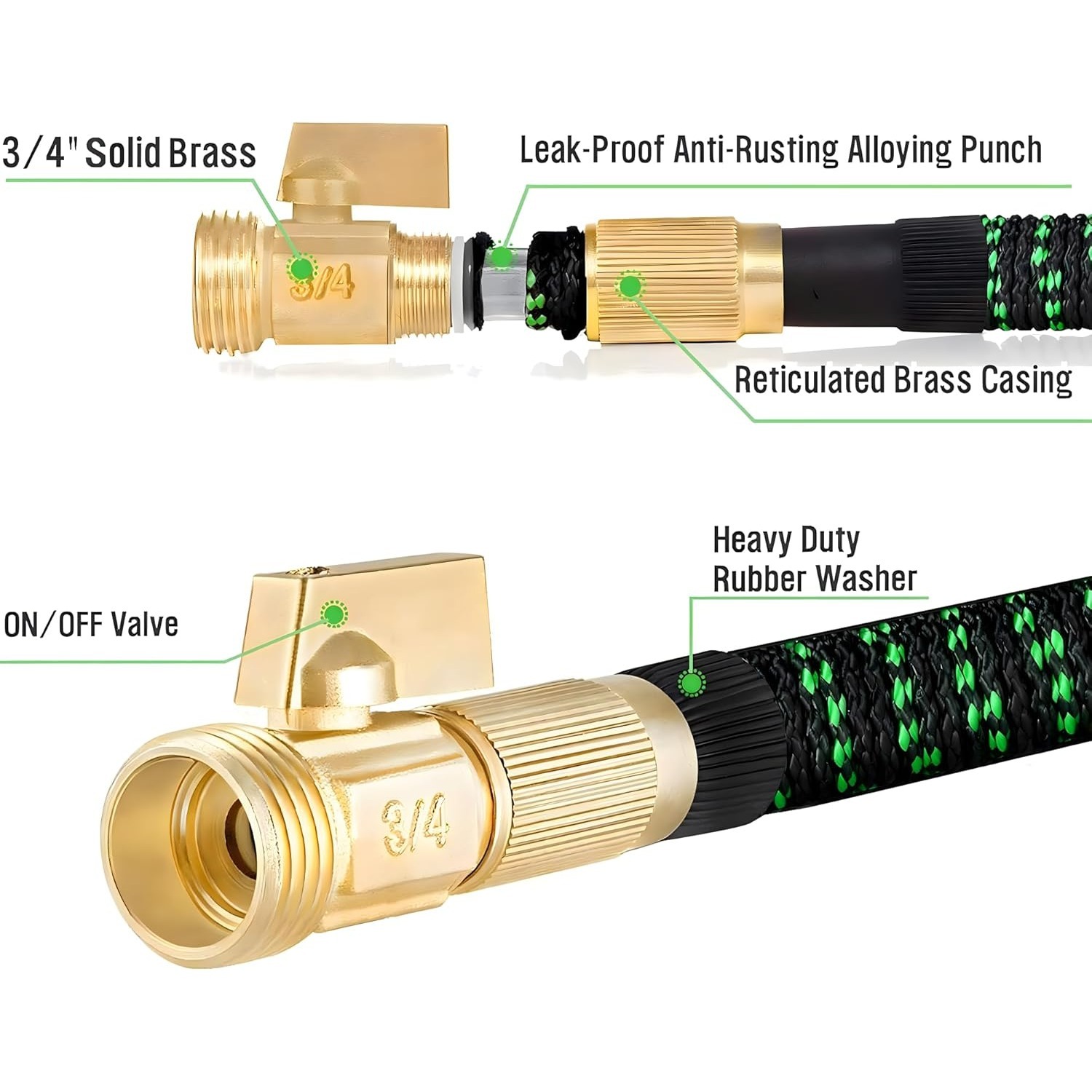 Non-Expandable Garden Hose wit - Flexible Hose Braided review and price