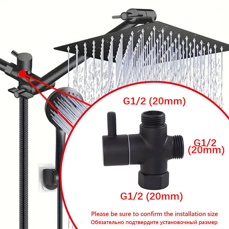 Black Silver 3 Way T-Adapter D - Shower Valve Cartridge review and price