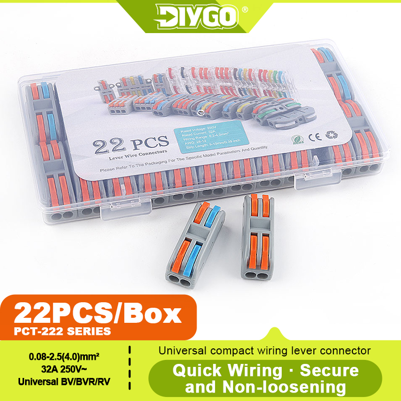 DIY GO 22PCS Lever Wire Connec - Push Fit Connector review and price