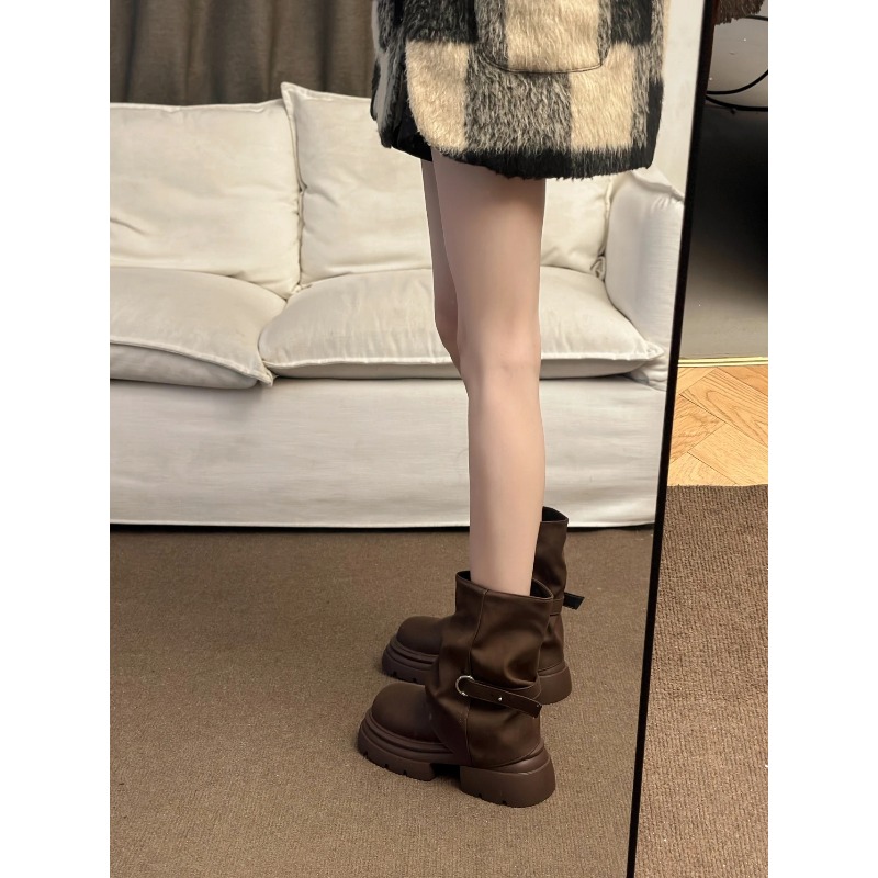 Women's Thick Bottom Boots Bri - Pipe Bending Spring review and price