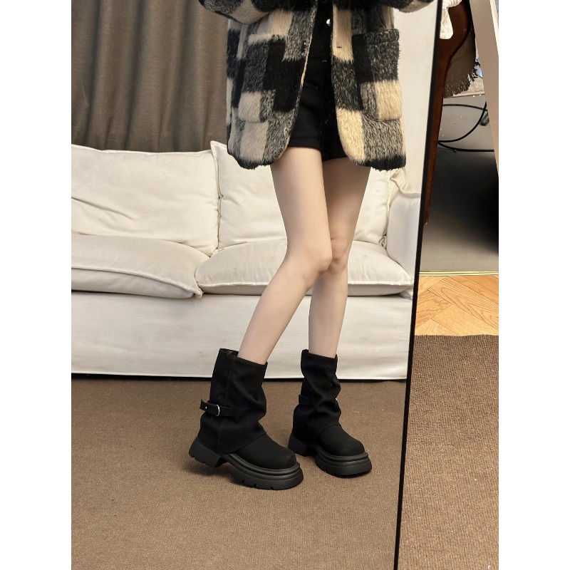 Women's Thick Bottom Boots Bri - Pipe Bending Spring review and price