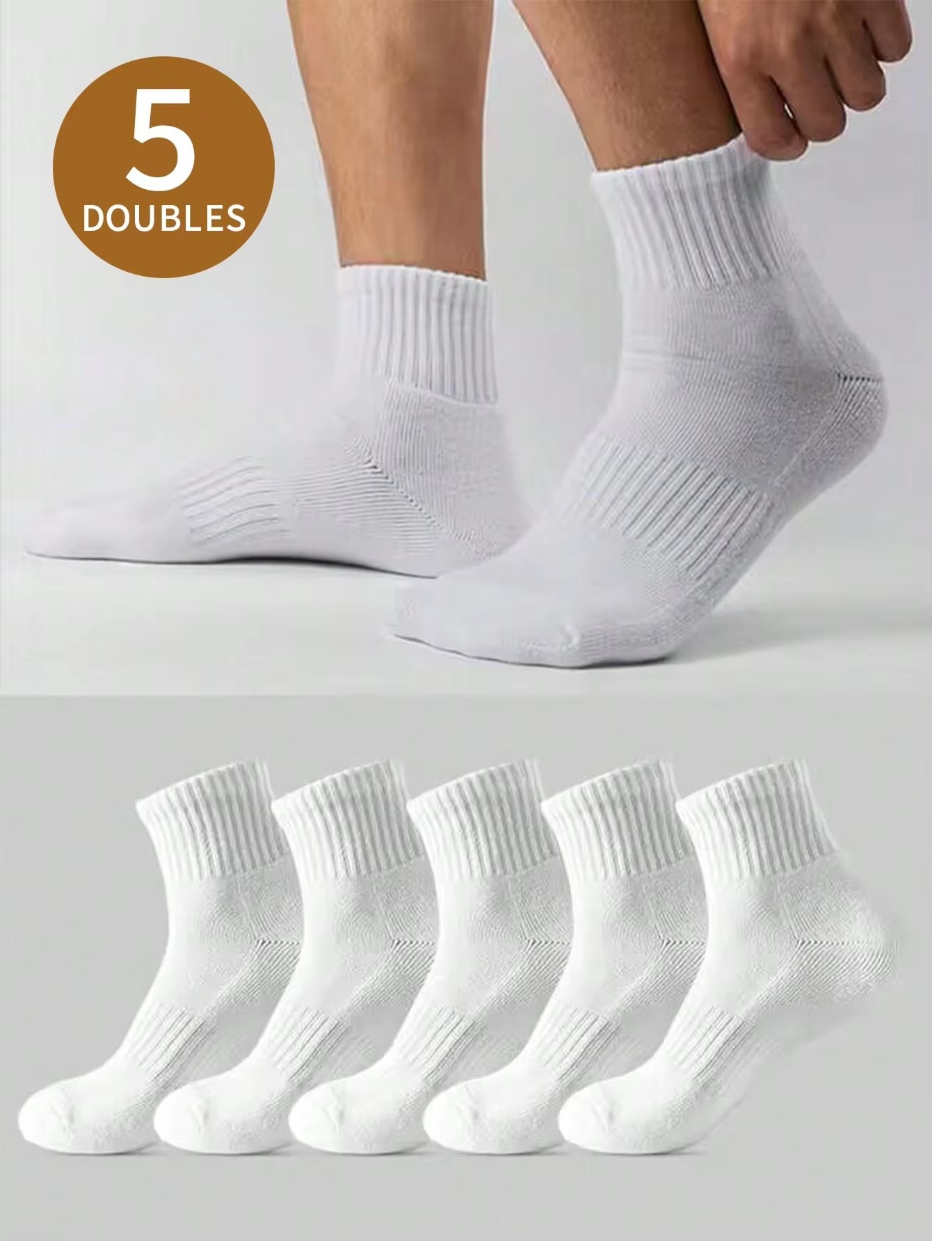 5 Pairs of Men's White Short T - Pipe Bending Spring review and price